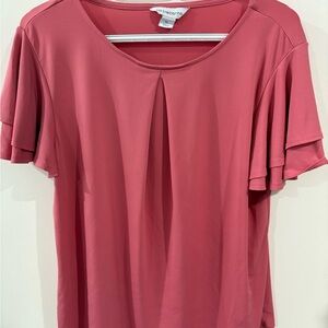 Liz Claiborne Women's Pink Short Sleeve Blouse